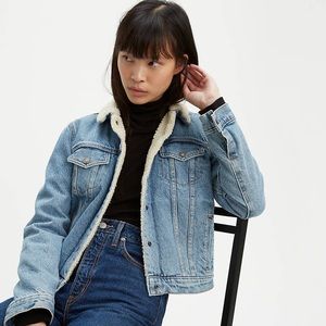 New Levi’s Sherpa Jean Trucker Jacket
